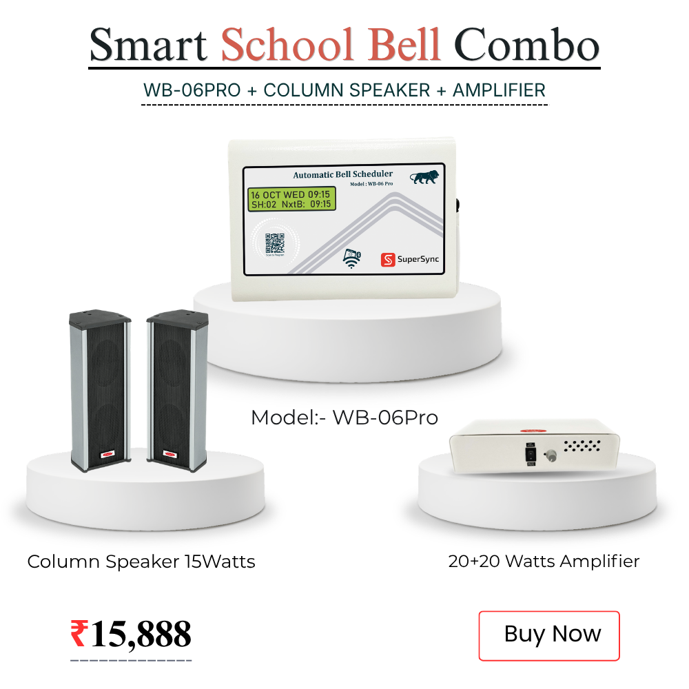Our electronic school bell and school bell timer system help automate daily school operations smoothly.